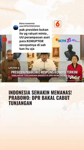 Membalas @user3976729612522 pak Prabowo telah menyatakan bahwa masyarakat di bolehkan menyampaikan aspirasi dan para ketua DPR dan para ketua umum partai harus selalu perpihak kepada rakyat dan kepentingan rakyat,hal ini di bicarakan di publik bahkan di stasiun tv.kalau mereka tetap tidak menepati maka jangan salahkan kalau masyarakat murka. #dpr#pakprabowo#tiktoknews#tiktokviraltrending 
