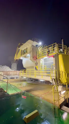 THE @liebherrmaritime @liebherrcanadaltd @liebherrmining @liebherrusa @liebherrconstruction 995 Backhoe Excavator Fixed mounded onboard The Odin pontoon, Excavating the trench for the longest submerged tunnel in the world #civilengineering #civilconstruction #dredging #excavators #reels   