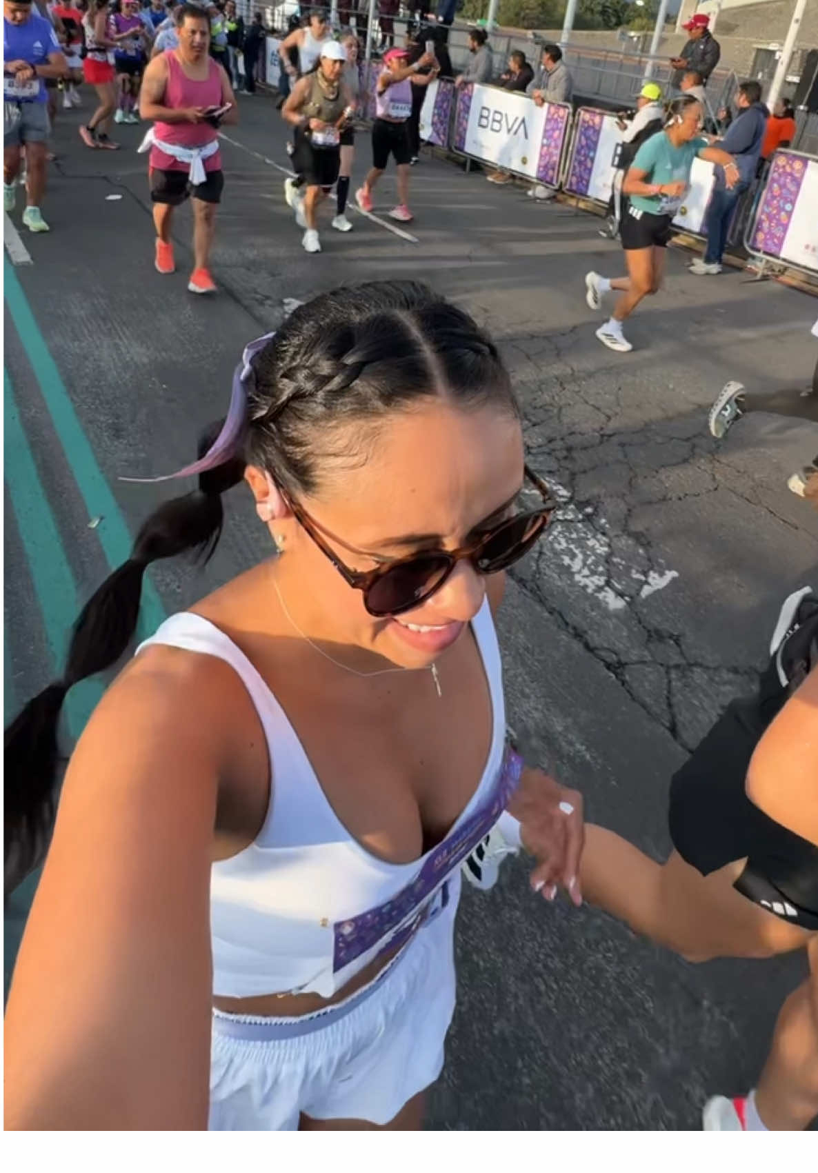 CDMX MARATHON 🇲🇽🤍 Completed my 5th marathon today! By far one of the most beautiful routes l've ever ran! So much history and culture all around. It was def not a PR race for me, I was there to enjoy it and have fun. The elevation was insane and I was on the struggle bus. I def felt those 7,350 ft, it really tested me from mile 1 to the finish line but we made! 05:25:05. Huge thanks to my family and to everyone that left a voice note. I would've not done it without you ♥️ Next up: Every Woman's Marathon and Honolulu Marathon, LFG! #run #Running #marathoncdmx #runner #marathon  @MaratonCDMXTelcel @SHOKZ US @lululemon @Nike 