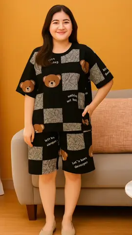 MS Baju tidur wanita setelan piyama lengan dan celana pendek motif karakter kartun lucu bahan katun kaos lembut Korea style terbaru murah serap keringat pakaian harian santai cocok untuk anak perempuan remaja BT002 #setelanwanita #bajutidurwanita #bajutidur #fyp #fyp 