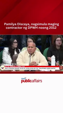 PAMILYA DISCAYA, NAGSIMULA MAGING CONTRACTOR NG DPWH NOONG 2012  Nang tanungin ni Sen. Bato dela Rosa si Sara Discaya kung kailan sila nagtrabaho para sa DPWH, sinabi ni Sara Discaya na nagsimula silang magtrabaho sa naturang ahensya 