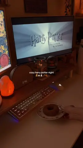 Harry Potter rewatch since tomorrow is September 1st 🧸🕯️🪄#nightroutine #cozytok #fallaesthetic #harrypotter #aestheticeroutine 