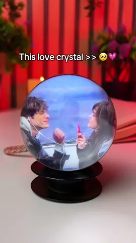 It’s a crystal ball that can hold love stories forever..🥹💕 #couple #gift #Love #crystals #anniversary 