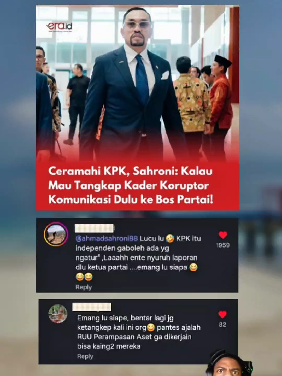 Waktu Masih Menjadi Anggota #DPR, Sahroni Pernah Ceramahi #KPK Untuk Izin Dulu Dengan Ketua Partai Sebelum Menangkap Koruptor #fypシ゚viral🖤tiktok