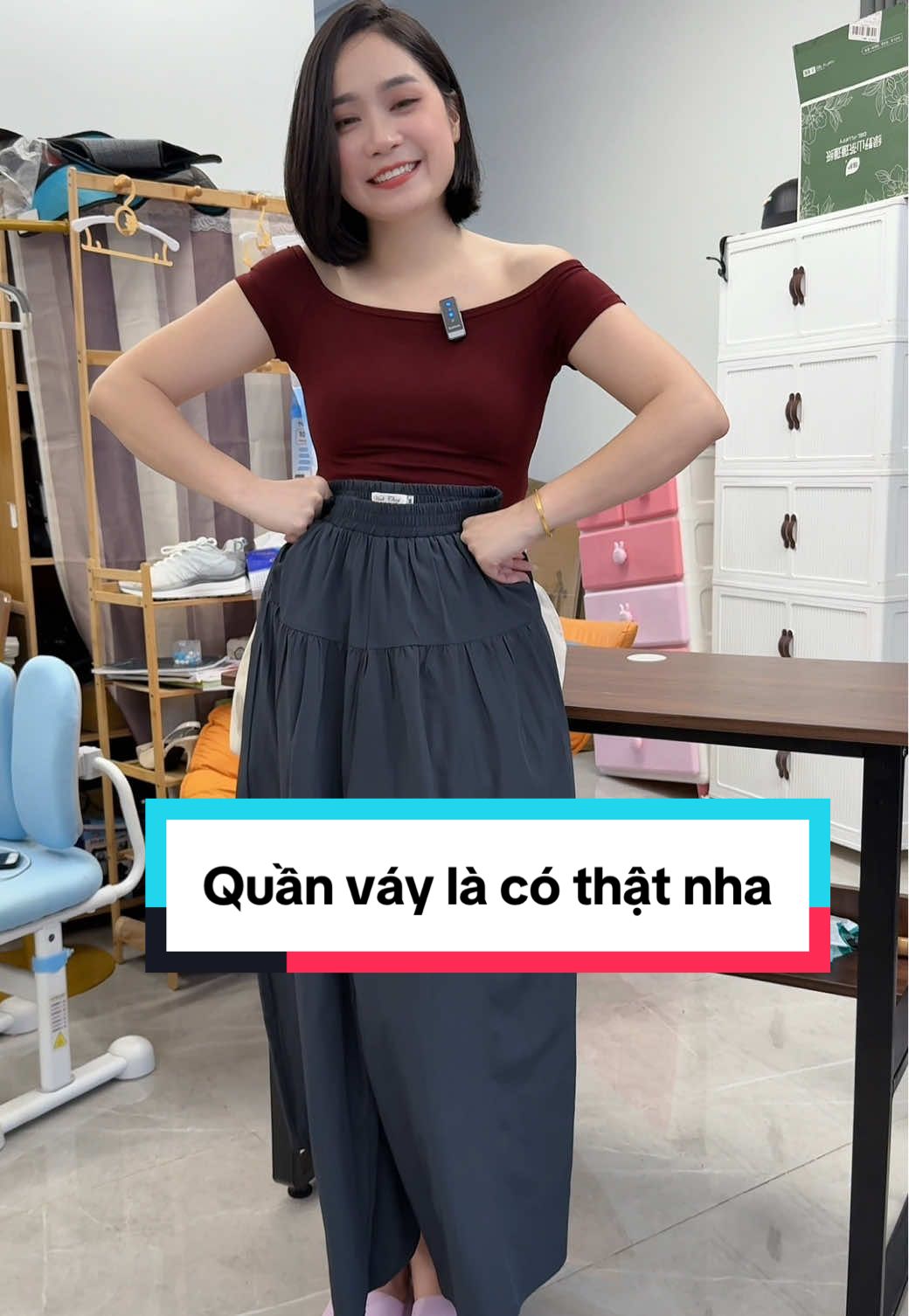 Mặc quần nhưng thoải mái lại còn thướt tha #xuhuong #quanvay 