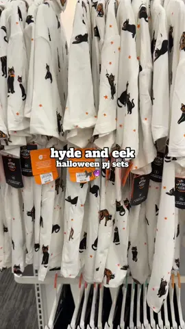 hyde and eek boutique pajama sets have arrived! both available online, too! $20 each set. #hydeandeek #hydeandeekboutique #target #targethalloween #halloweenpajamas    