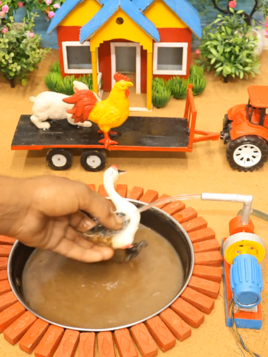 tractor video mini water pump science project #ytshorts #tractor #cartoon #machine #tractor      man  mini rotavator machine...more