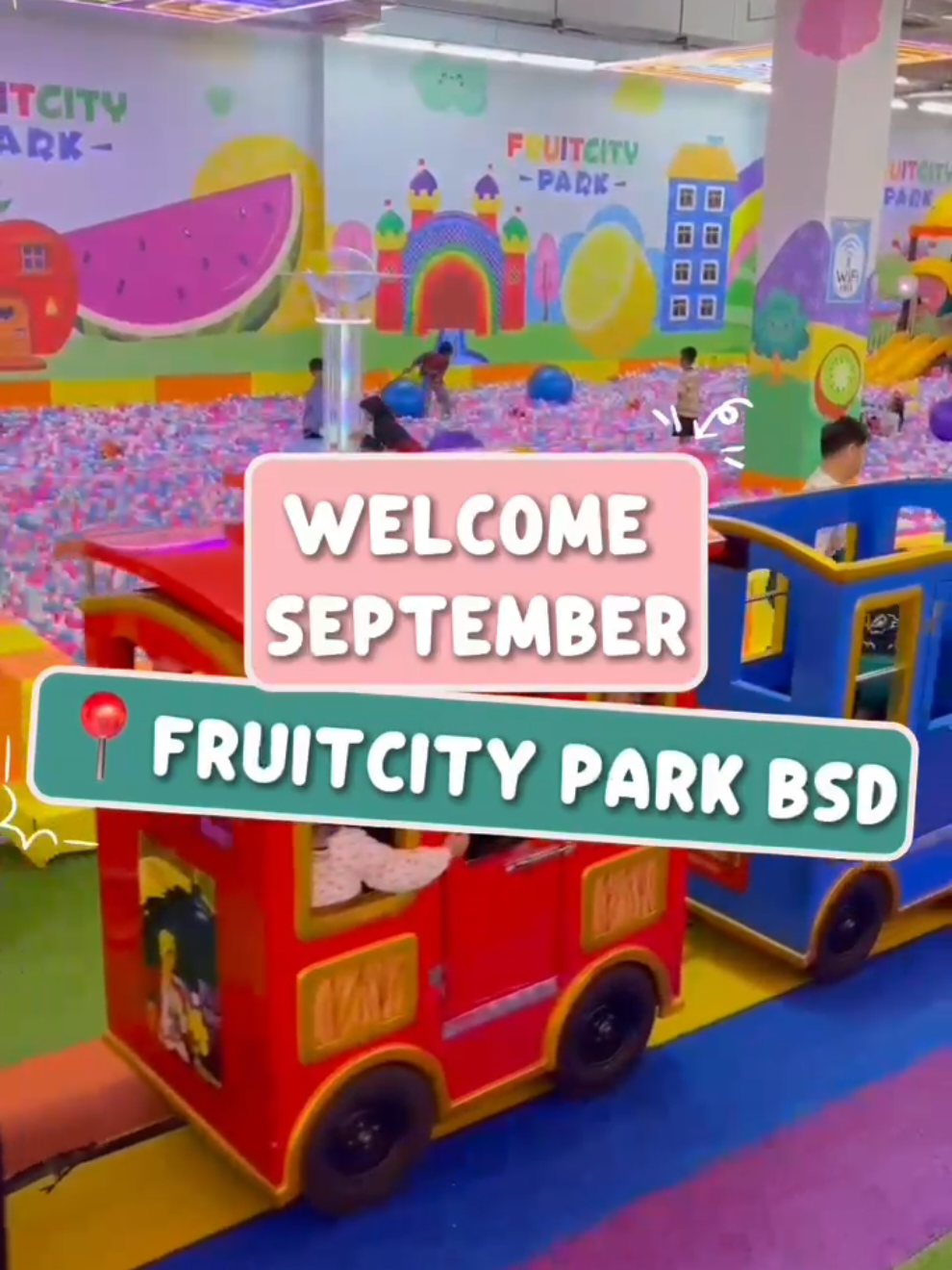 WELCOME SEPTEMBER 👋🏻🥳 FruitcityPark BSD hadir dengan banyak daily activity untuk menemani si kecil bermain dan belajar.. Yuk langsung aja datang bersama si kecil ke Fruitcitypark BSD 👋🏻😇🥳