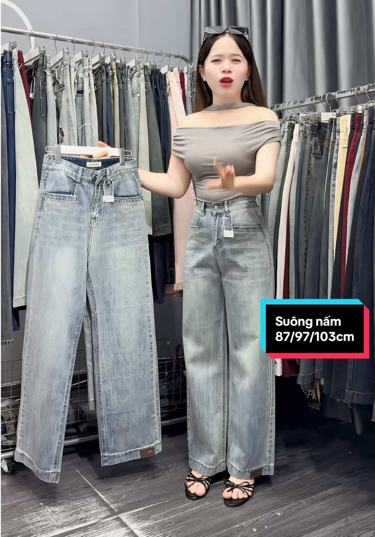 Trả lời @Yến Nhi 92🇻🇳🇹🇼  chiều dài nào em cũng có 🥰#xh #viral #xuhuong #jeans #suongnamlun 