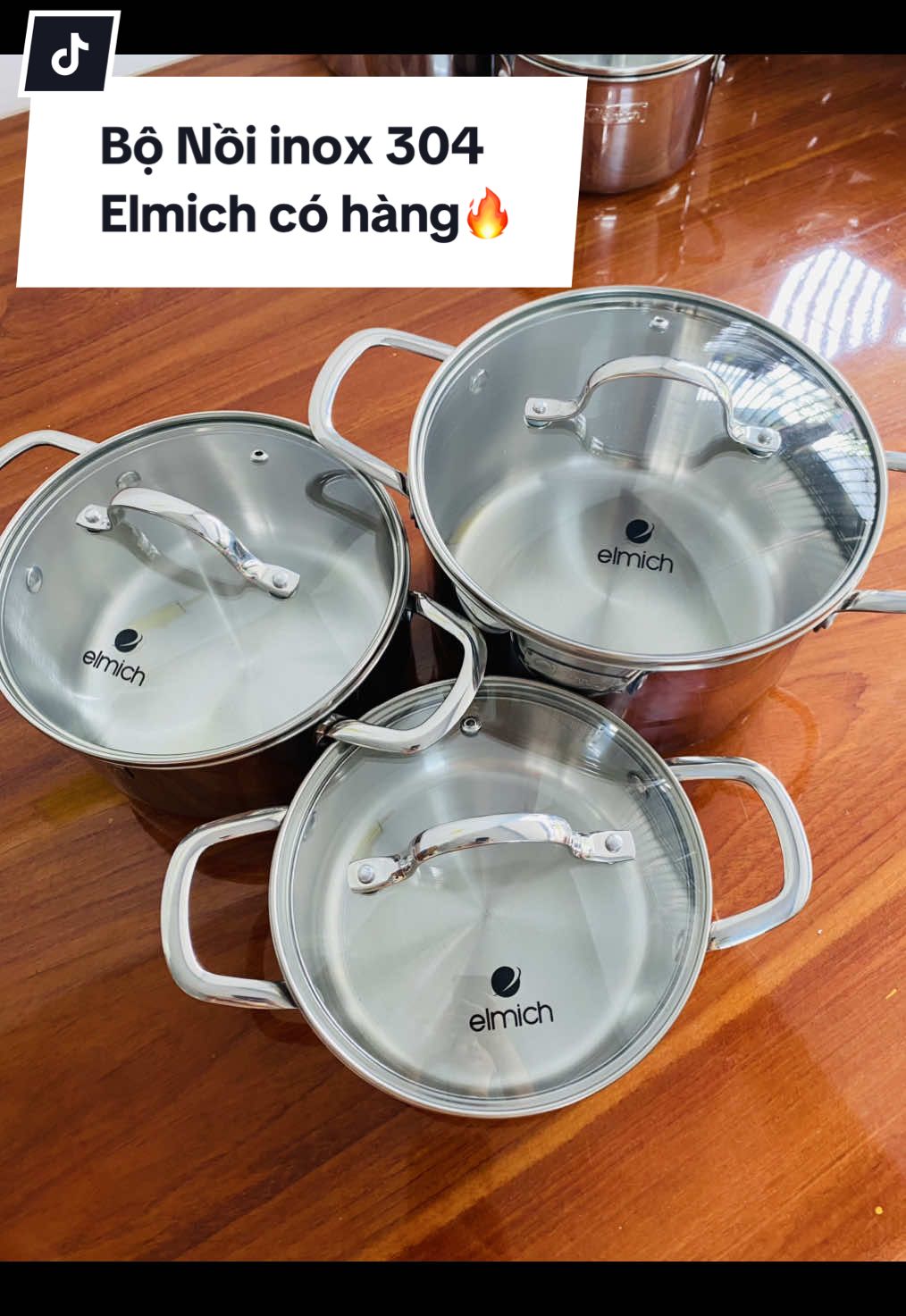Bộ Nồi inox 304 đúc liền khối , dùng được : bếp từ ,bếp điện ,bếp ga ,bếp hồng ngoại. bền đẹp ,an toàn tuyệt đối cho sức khỏe .#nguyentomai #elmich #noiinox #bonoiinox #bonoiinox304  @NGUYỄN TỐ MAI  @NGUYỄN TỐ MAI  @NGUYỄN TỐ MAI 
