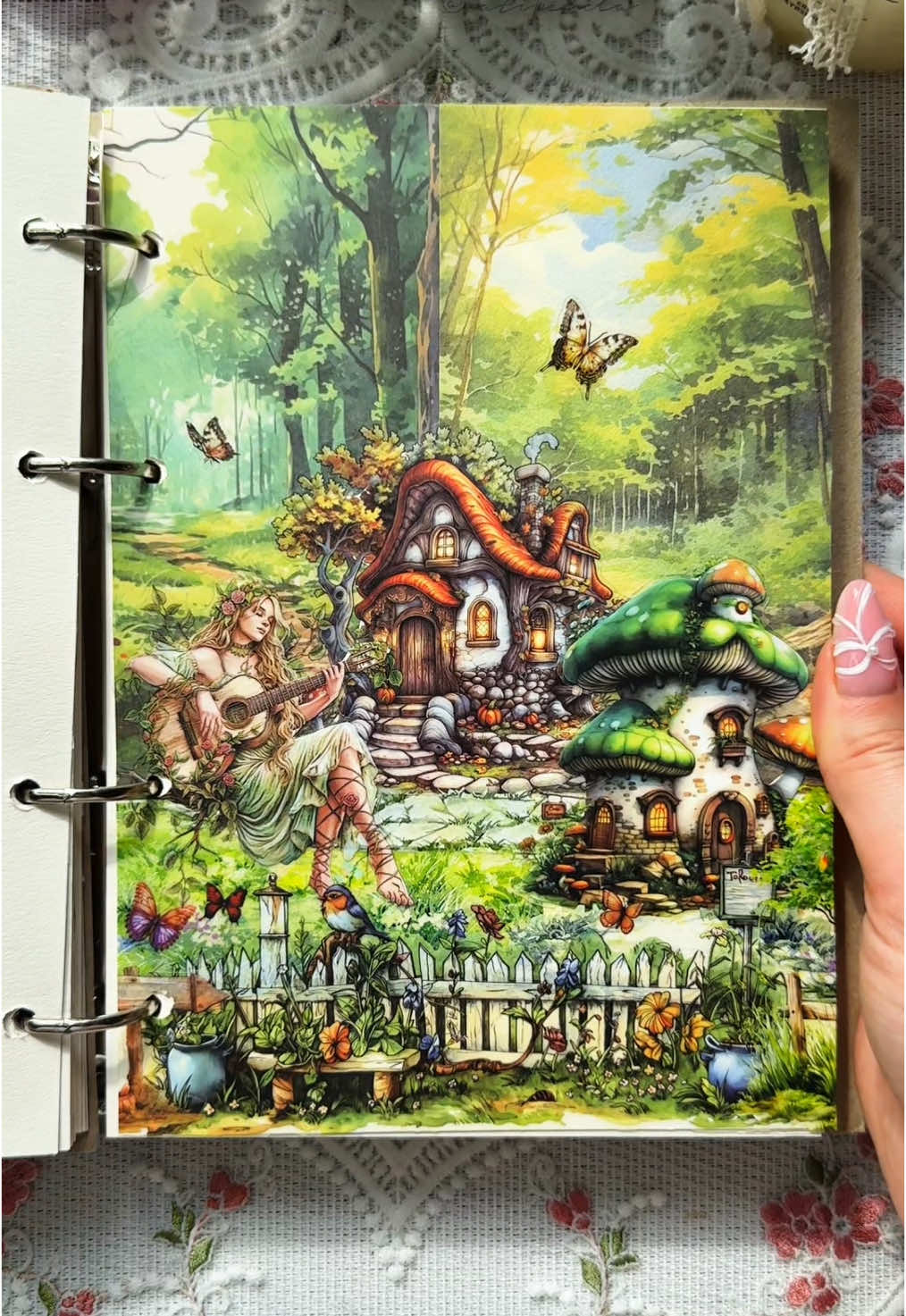 🍄🧝🏻‍♀️💚 ASMR Journal Scrapbook with me  Elf and house🍄 stickers from @AuriicLeaf .  •A5 size 20pcs character sticker book TZB123101-3 🎁Discount code “Natalia12” Grass, stones, and tree stickers from @DESK COSMOS  •PET Tape Seasonal Tree DC00046-1 •Scenery Tape PET DC01815-1 •Stone Path PET Tape DC01824-3 🎁Discount code “Natalia ” Link to the stores in my bio. #scrapbook #journaling #scrapbookwithme #journalwithme #asmrvideos #natipchela #scrapbookingideas 