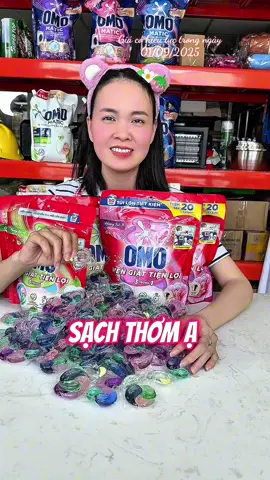 Combo 3 túi viên giặt xả OMO công nghệ 3 trong 1 vừa giặt vừa xả giúp lưu hương lâu,bền màu quần áo ạ #viengiatxa #viengiatxaomo #omo #coyensandeal 