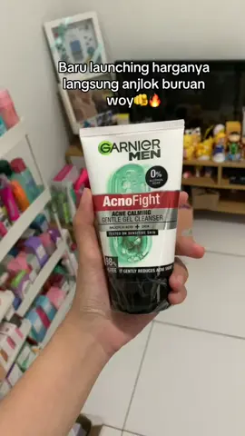 new GARNIER ACNO FIGHT Acne calming gentle cleanser diskon!!!