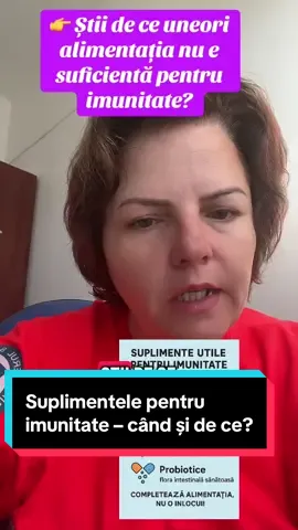 Suplimentele nu înlocuiesc alimentația 🥗, dar pot completa ceea ce lipsește în perioadele solicitante 🍂💪. Tu iei suplimente pentru imunitate? #imunitate #suplimente #sanatate #drMihaelaN #educatieMedicala