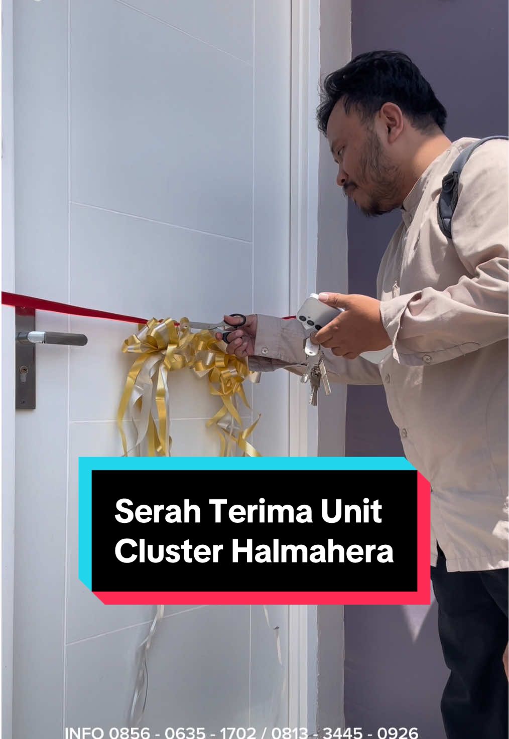 Serah terima perdana unit di Cluster Halmahera ✅🏡 Welcome home! 🎉✨ Kunci blok lain? Menyusul ✨ tunggu info dari mincy ya! 😉 👉 Follow sekarang biar gak ketinggalan update serah terima & kegiatan seru lainnya! #ClusterHalmahera #KokohCity #rumahsubsidi 