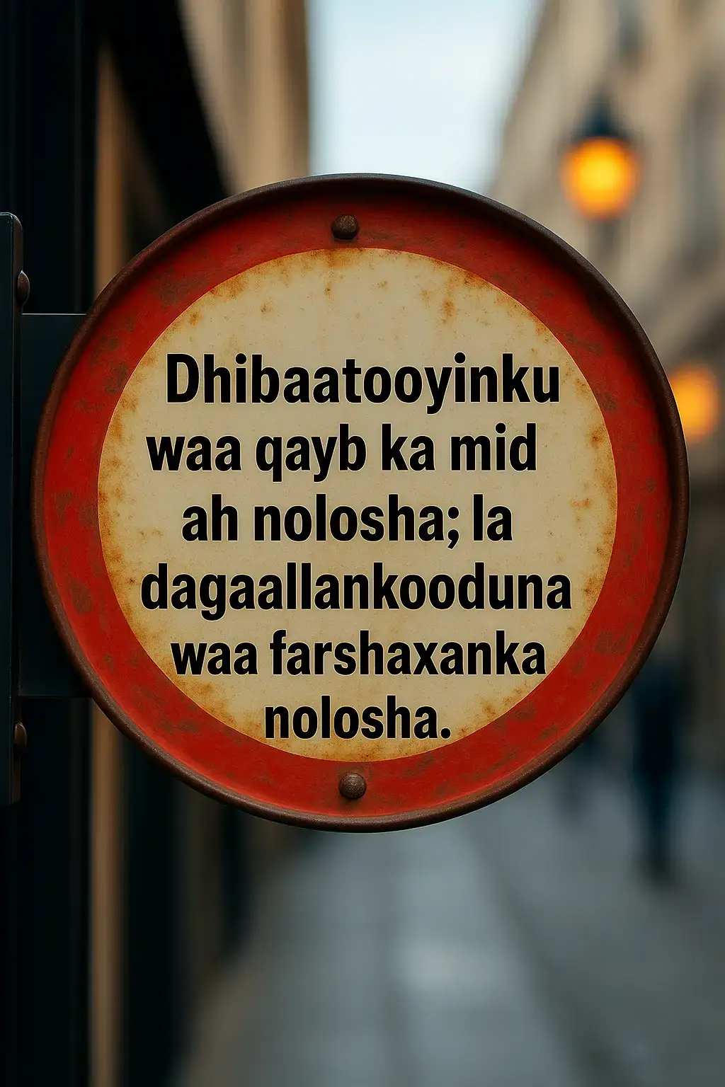 Dhibaatooyinku waa qayb ka mid ah nolosha; la dagaallankooduna waa farshaxanka nolosha. Nolosha maaha in lagu noolaado adoon caqabado la kulmin, balse waa in aad barataa farshaxanka iyo sida caqabadaha loogu rogo fursado.  Qofka geesinimada u yeesha inuu wajaho dhibaatooyinka, wuxuu bartaa awoodda gudaha, dulqaadka, iyo jidka guusha.  Xasuusnow: Caqabaddu ma aha dhamaad, waa bilow cusub oo kuu horseedi kara horumar iyo guul weyn. 