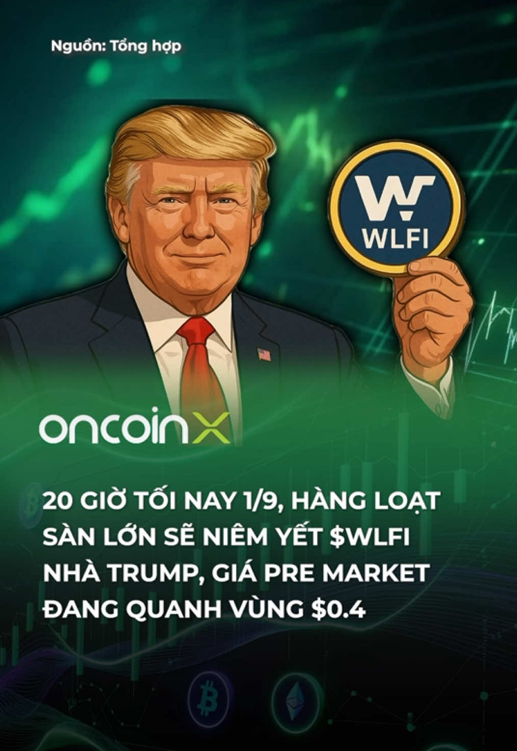Trump đắc cử xong dự án $WLFI đổi vị thế luôn chứ trước đó bán ế 😂 #oncoinx #trump #wlfi #binance #worldlibertyfinancial 