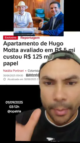 Apartamento de Hugo Motta avaliado em R$ 5 mi custou R$ 125 mil no papel. #hugomotta #lula #imovel #brasil #bolsonaro 