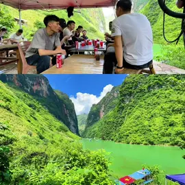 Bữa cơm trưa Sông Nho Quế #songnhoque #hagiang #xh #vairal #phuotluon 