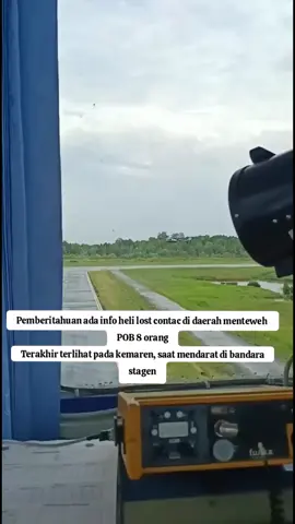 Pemberitahuan ada info heli lost contac di daerah menteweh  POB 8 orang Terakhir terlihat pada kemaren, saat mendarat di bandara stagen #helikopter #hilang #kontak 