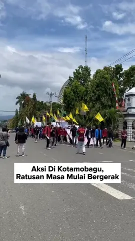 Aksi aliansi mahasiswa di Bolaang Mongondow Raya, mulai bergerak dari titik kumpul Lapangan Mogolaing, Senin (1/9/2025). 📹WAG #totabuankras 