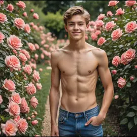 summer - one of the seasons in the rose garden #rosegarden #summerseason #enjoyingsummer #malemodel 
