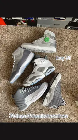 31daysofsneakercombos Day 31 I had a lot of fun with this challenge I got another combo the cool grey pack🥶🥶🥶🥶 #jordan11coolgrey #jordan1aluminum #jordan6coolgrey #jordan12coolgrey #31daysofsneakercombos @Suave Sal @FAMOUSEMONIC @ItsMisterMister @ItsHardBnMe451 @D3@dPo0L🔥🔥🔥🔥🔥🔥 @Coolndre1 @RetroRickey @Ace 