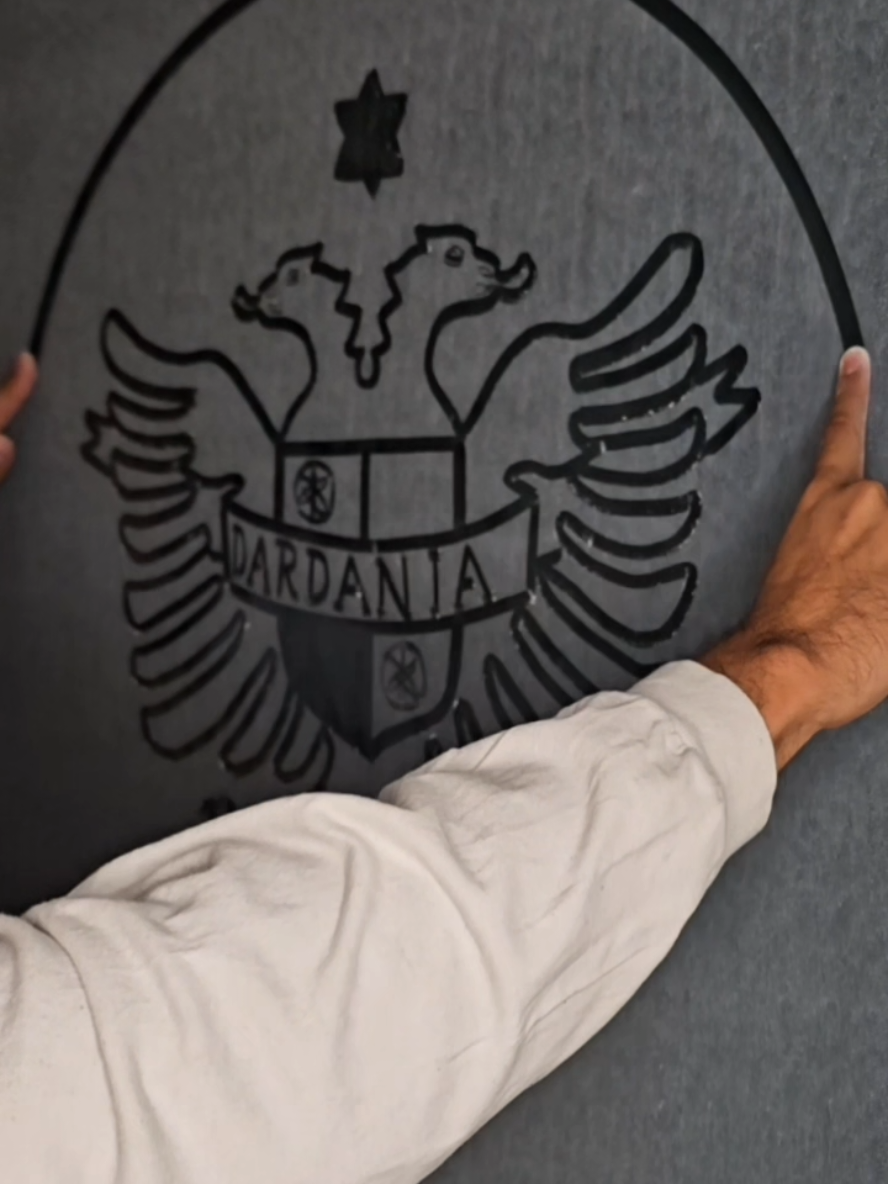 Flamuri Dardan  The flag of Dardania two hands drawing #kosova #dardania #flamuridardan #shqipetaretneperbot🇦🇱🌍  #twohandsdrawing 