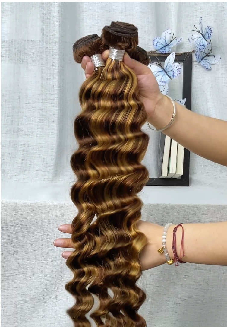 🌴🌴🌴 P4 27 Highlight Loose Deep Wave Hair Bundles   #trending#fyp#viral#quickweave#TicTokShopLaborDaySale  