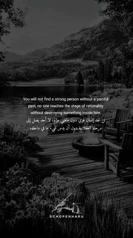 لن تجد إنسان قوي دون ماضي مؤلم، لا أحد يصل إلى مرحلة العقلانية دون أن يدمر شيء ما في داخله. . You will not find a strong person without a painful past, no one reaches the stage of rationality without destroying something inside him.  . . #ماضي #ألم #قوي #عقل #دمار #past #destruction #pain #mind #strong 