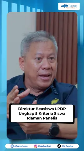 ✨ Lima Kunci Supaya Kamu Lolos Beasiswa LPDP! ✨ Direktur Beasiswa LPDP, Ir. Dwi Larso, M.Sc., Ph.D baru aja bongkar 5 kriteria utama yang jadi penentu diterima atau nggaknya seorang pendaftar LPDP. Mulai dari usia, larakter, sampai skill berbahasa asing! Penasaran lengkapnya apa aja? 👀Tonton videonya sampai habis ya! #lpdp  #beasiswa  #kuliahluarnegeri #mahasiswa #s2 