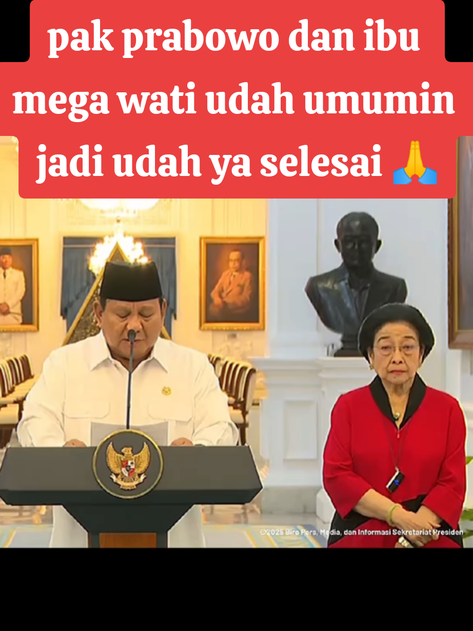 bapak prabowo subianto udah umumin ini jadi udah ya demo nya selesai sampe disini #presidenri #prabowo #tanahairkuindonesiaku #peace #damaiindonesia 
