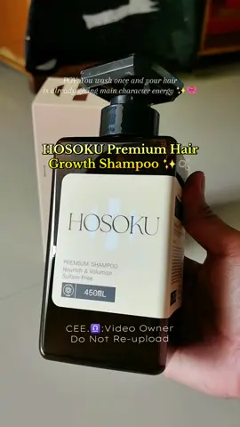 Stronger Strands, Fuller Confidence – Hosoku Shampoo Has You Covered‼️✨🫧  @hosokuph  #hosoku #shampoo  #hairgrowth #hair #hairloss 