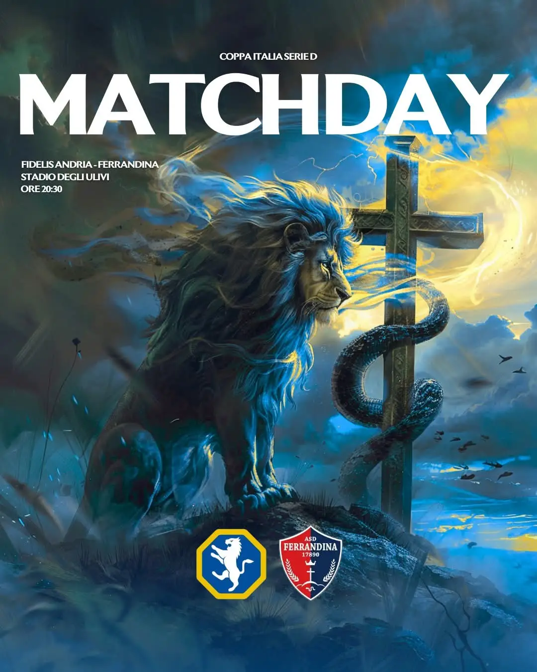 𝑺𝒊 𝒓𝒊𝒕𝒐𝒓𝒏𝒂 𝒂 𝒄𝒂𝒔𝒂 #🤍💙  ⚽️ 1º turno Coppa Italia Serie D 🆚 Ferrandina 🕦 20:00 - 𝙋𝙧𝙚𝙨𝙚𝙣𝙩𝙖𝙯𝙞𝙤𝙣𝙚 𝙢𝙖𝙜𝙡𝙞𝙚 𝙁𝙞𝙙𝙚𝙡𝙞𝙨 🏟️ Stadio “Degli Ulivi” #semperfidelis  #fedelesempre #fidelisandriaferrandina 