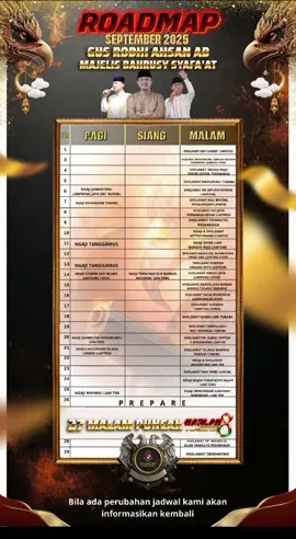 jadwal Gus rodhi bulan September  #bslnyell #gusrodhi_ahsan #bahrusysyafaatlampung #foryoupage #fyp 