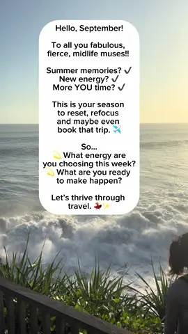 September brings new feels! What small changes can you bring into your life to bring you closer to your vision of you?? #solo #travel #loveyourself #over50#CapCut 