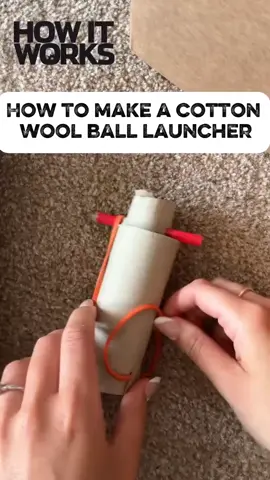 How to make a cotton ball launcher 👨‍🔬 When you launch cotton balls from your launcher, two types of energy are at play. As you pull back on the pencil, you create elastic potential energy. This is stored energy that has not yet been released, due to the launcher’s change in position and shape. Elastic potential energy is different from gravitational potential energy, which is the energy stored when an object on Earth is lifted from the ground. But, both types result in the stored energy being converted to motion. The more you pull back on the pencil, stretching the band, the more potential energy is stored. When you let go, and the band returns to its natural position, the potential energy is converted to kinetic energy – the energy an object has when in motion. This is passed to the cotton ball, at the end of the tube which is sent through the air. The more you pull back the pencil, and the more potential energy is stored, the further you will send the cotton ball. Thinner elastic bands will work better than thicker ones for shooting the cotton wool further. #childrensactivities #scienceexperiment #howitworks