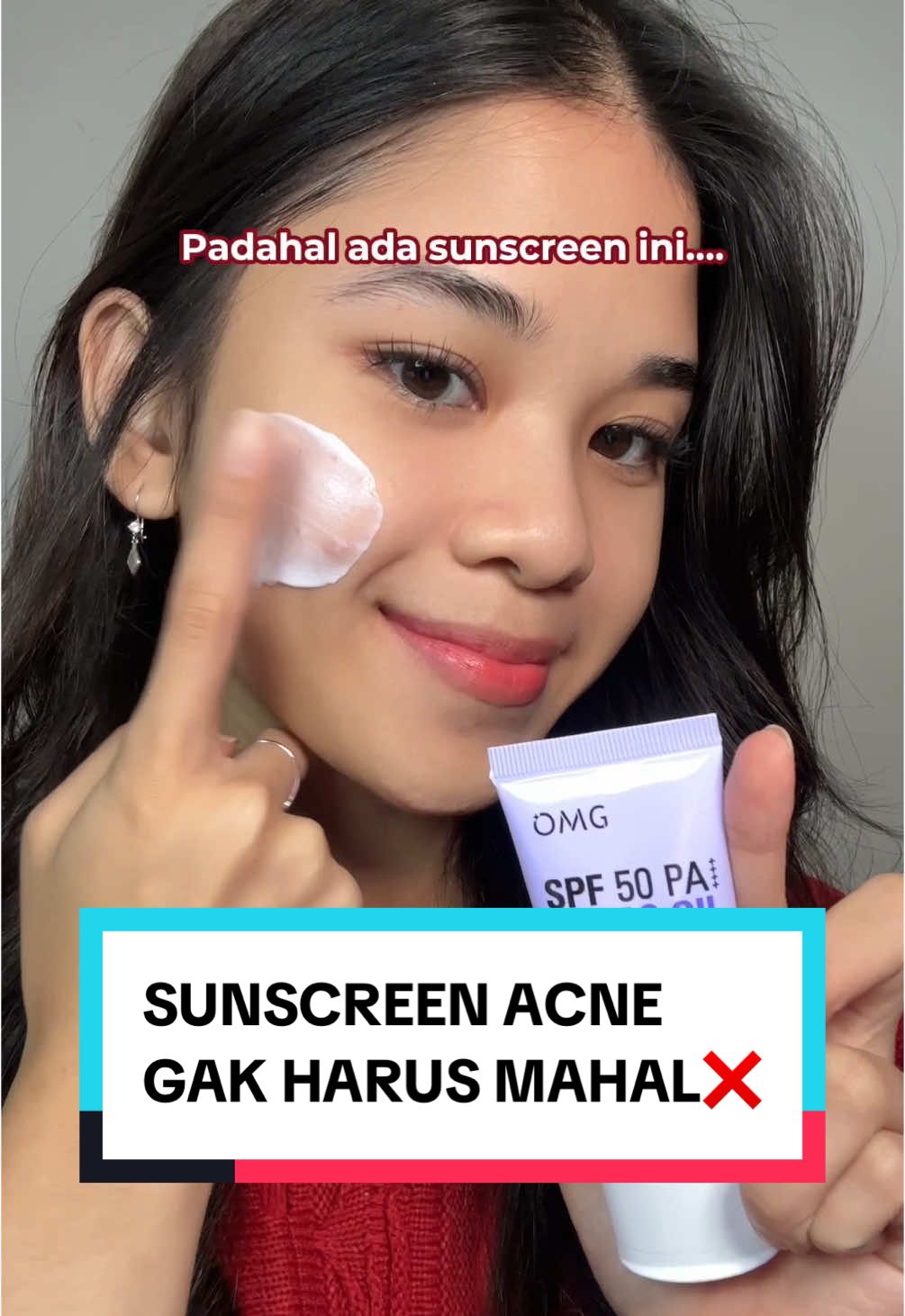 Sunscreen acne harus mahal? No no☝🏻❌ Cobain sunscreen acne OMG! Check out sekarang😍 #OMGBeauty #sunscreenomg #sunscreenacne #tipsskincare 