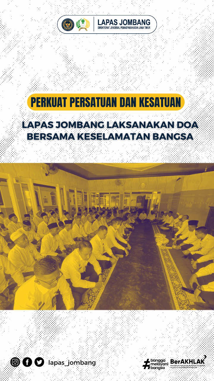 Perkuat Persatuan dan Kesatuan, Lapas Jombang Laksanakan Doa Bersama Keselamatan Bangsa