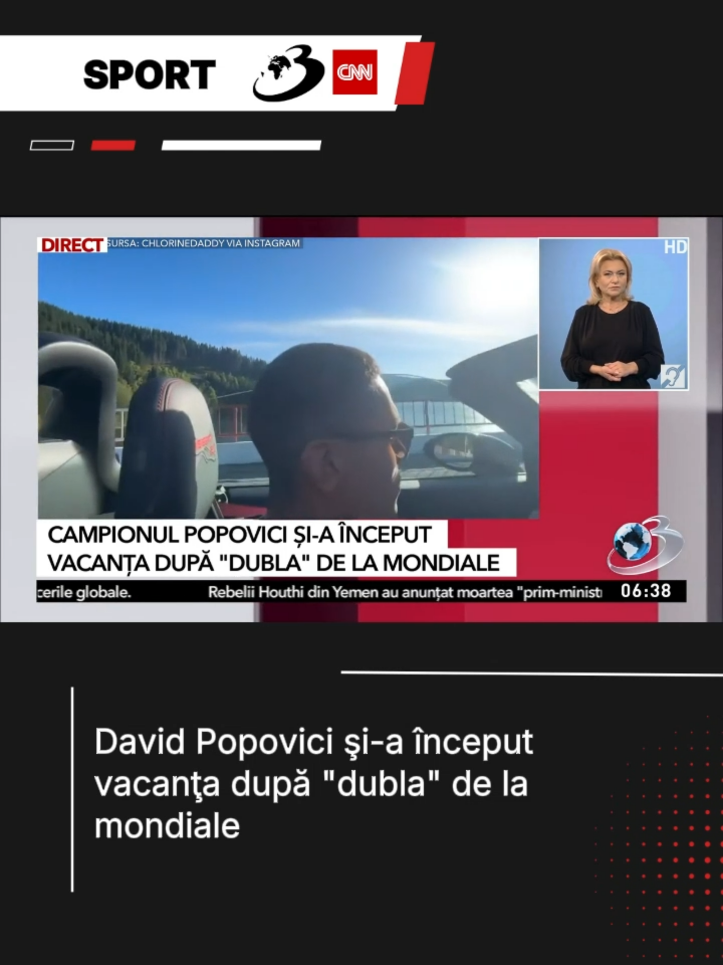 Popovici şi-a scos bolidul de lux pe Transfăgărăşan, apoi a plecat la mare, unde a participat la un concurs de înot în ape deschise. #antena3cnn