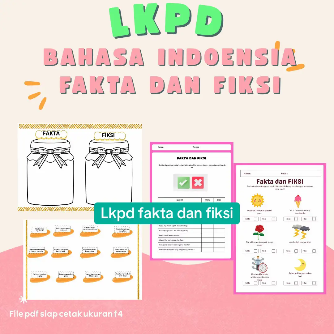 LKPD menarik Bahasa Indonesia materi Fakta dan Fiksi #fyp #LKPD #kelas3sd😅😁 #kurikulummerdeka #trendingtiktok 