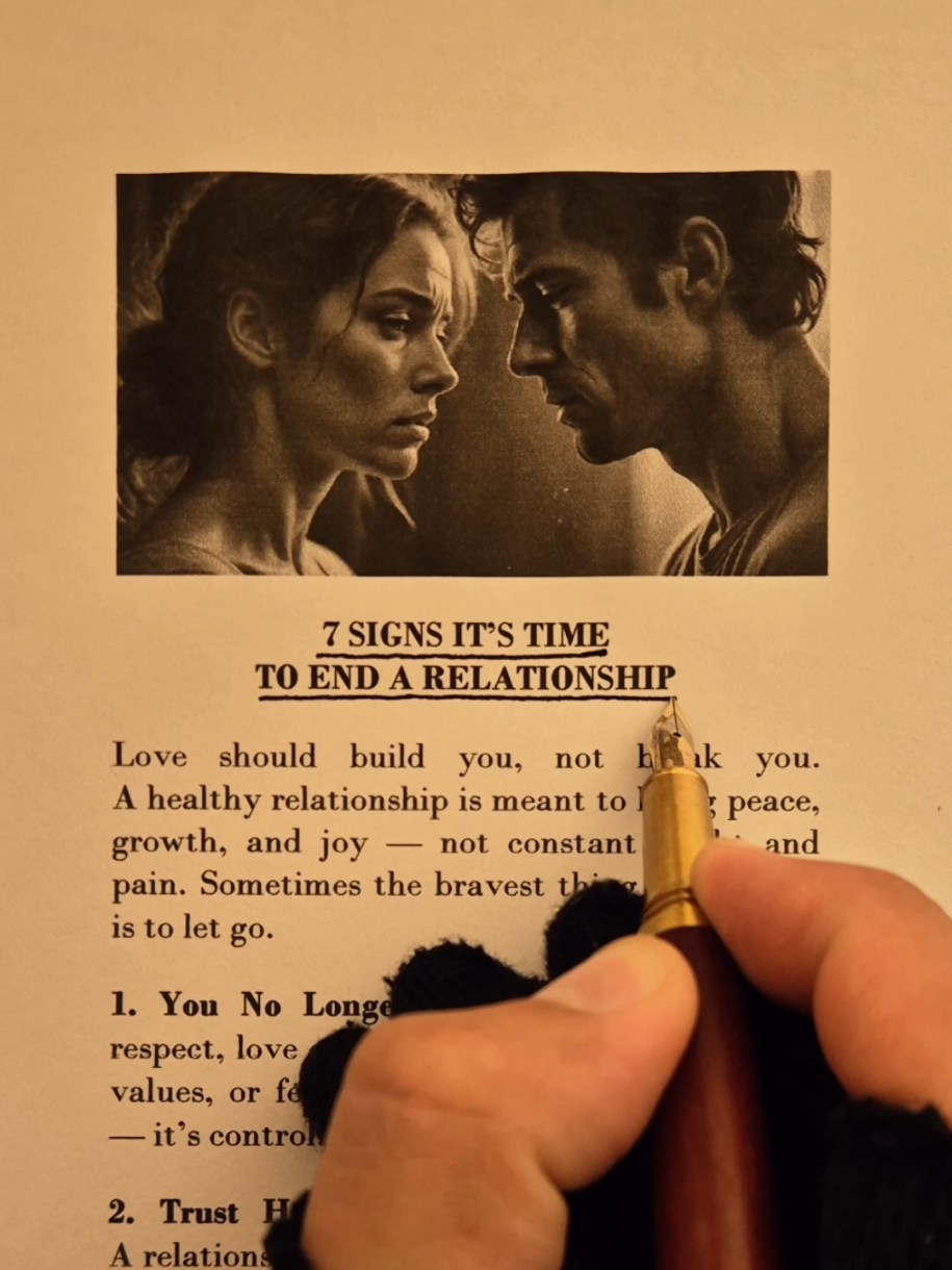 7 signs it's time to end a relationship ☝️ #motivation  #inspiration  #signs #Relationship  #Love 