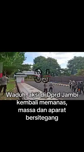 Aksi yang kesekian kalinya dilakukan massa berbeda di kawasan DPRD Provinsi Jambi kembali memanas massa tampak melempar batu dan aparat menembbakan gas air mata... #viralvideo #dprri #viraltiktok #fypシ゚ #EkoPatrio 