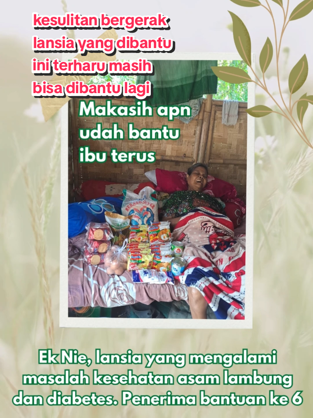 Dalam sakit diabetes yang dialaminya, lansia yang sulit bergerak ini terharu saat dibantu lagi versi lengkapnya di channel youtube : amal peduli nusantara #fyp #viral #amalpedulinusantara #bansos #berbagi 
