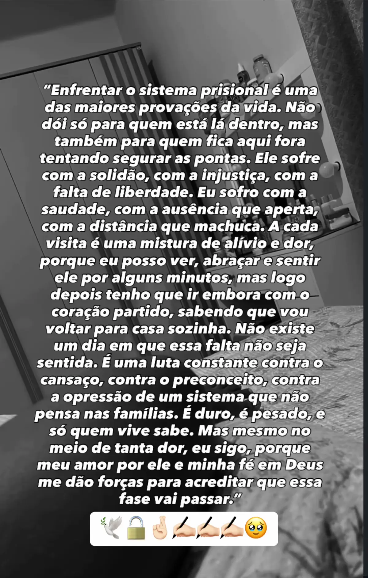 #bomdiacomdeus🙏❤🙏  #minhasaudadediaria💍🔐🙌 #soltaopresoseujuiz🕊🕊🔓🔐saudade #presotemfamilia👏🔓❤ #pazjustiçaliberdade🙏👊☘️ 