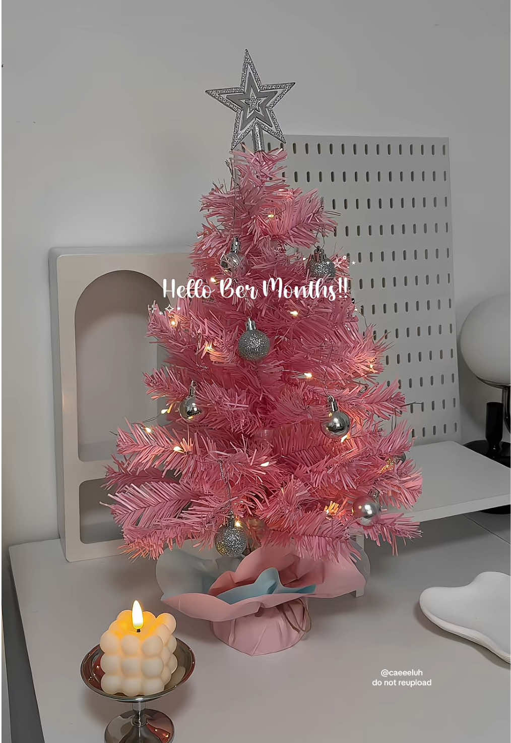 pink christmas tree set✨💓🎀 #pinkchristmastree #christmastreeset  #christmastree #minichristmastree #deskchristmastree 