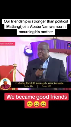 Our friendship is stronger than politics! Matiangi joins Ababu Namwamba in mourning his mother#ababunamwamba #brother #burial #shujaahumphrey #kwaground254 