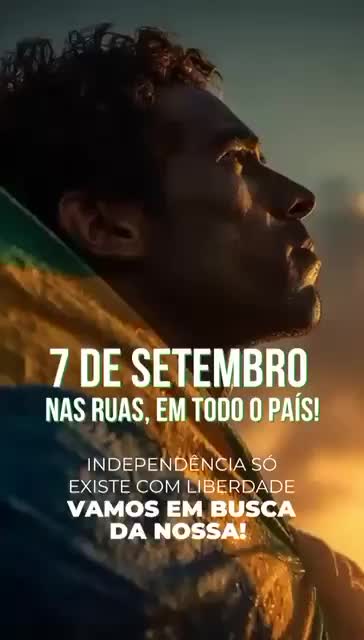 No próximo domingo, dia 07 de setembro, estaremos nas ruas de todo o Brasil pela liberdade, anistia dos presos políticos e pelo fim dos abusos. REAJA BRASIL 🇧🇷