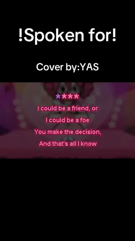 Spoken for cover!!!! Made by yas!(aka me! *･゜ﾟ･*:.｡..｡.:*･'(*ﾟ▽ﾟ*)'･*:.｡. .｡.:*･゜ﾟ･*#fyp #pleasedontflop ##vocaloid#songcovers  #kasuneteto 
