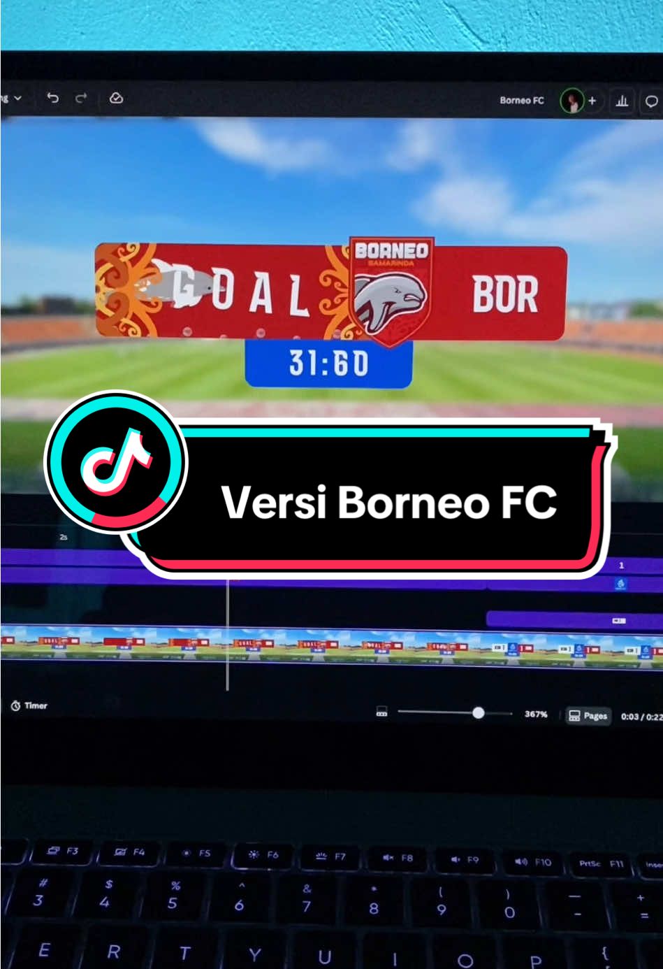 Versi Borneo FC Nya Nih🤩 Animasi Scoring Board BRI Super League Versi Canva💙 #fyp #canva #scoringboard #brisuperleague #borneofc @Indosiar Sports